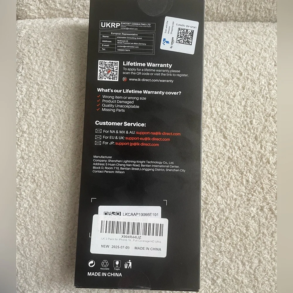 LK 3 Pack for iPhone 16 Pro Max Screen Protector, NEW